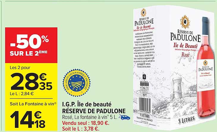 Réserve de Padulone Rosé I.G.P. Île de Beauté