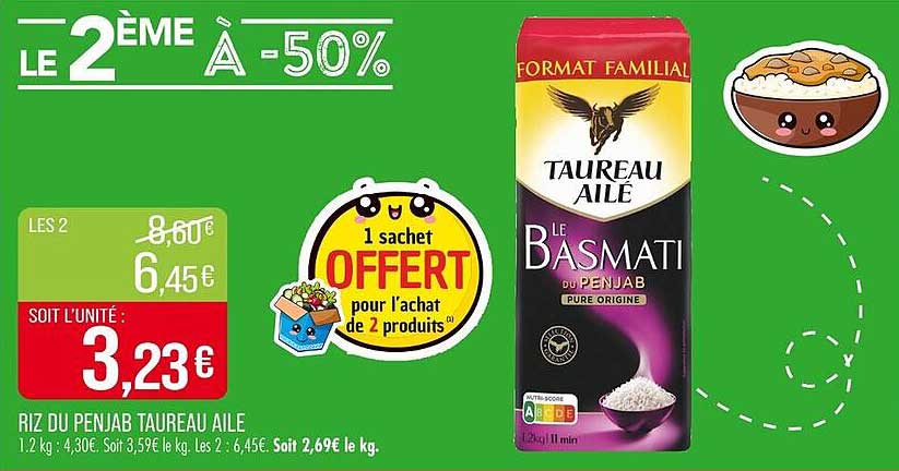 Riz du Penjab Taureau Ailé