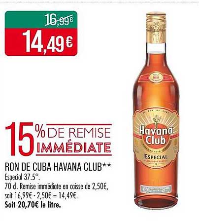 RON DE CUBA HAVANA CLUB**