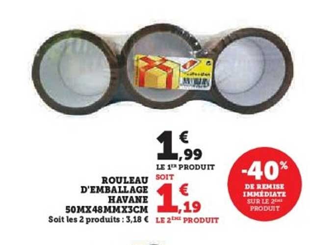 ROULEAU D'EMBALLAGE HAVANE 50MX48MMX3CM