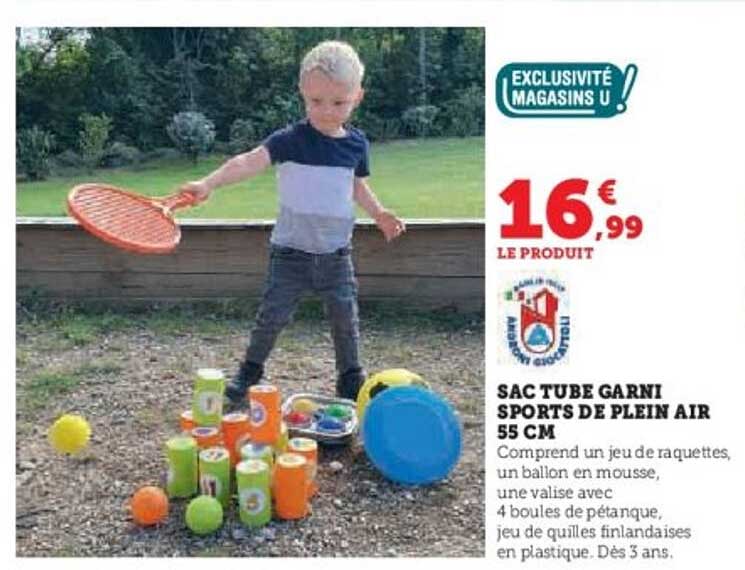 SAC TUBE GARNI SPORTS DE PLEIN AIR 55 CM