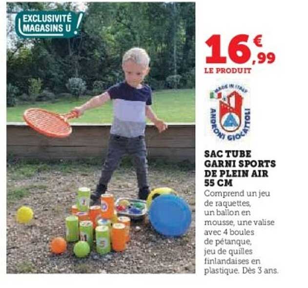 SAC TUBE GARNI SPORTS DE PLEIN AIR 55 CM