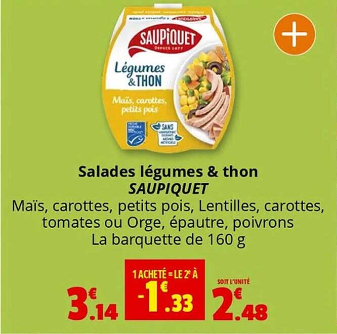 Salades légumes & thon SAUPIQUET