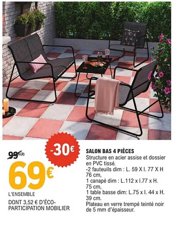 SALON BAS 4 PIÈCES