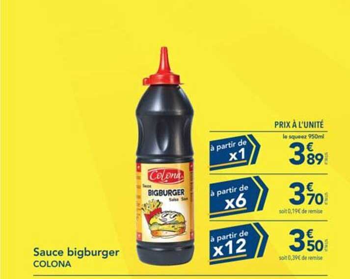Sauce bigburger COLONA