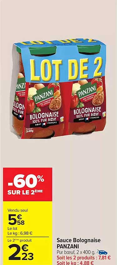 Sauce Bolognaise PANZANI