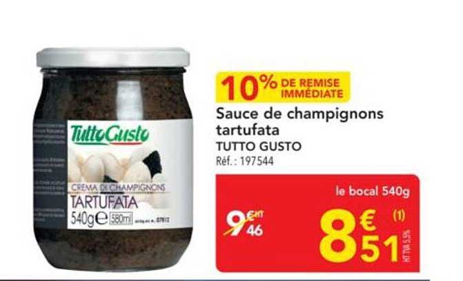 Sauce de champignons tartufata