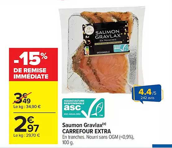 Saumon Gravlax(o) CARREFOUR EXTRA