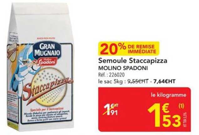 Semoule Staccapizza Molino Spadoni