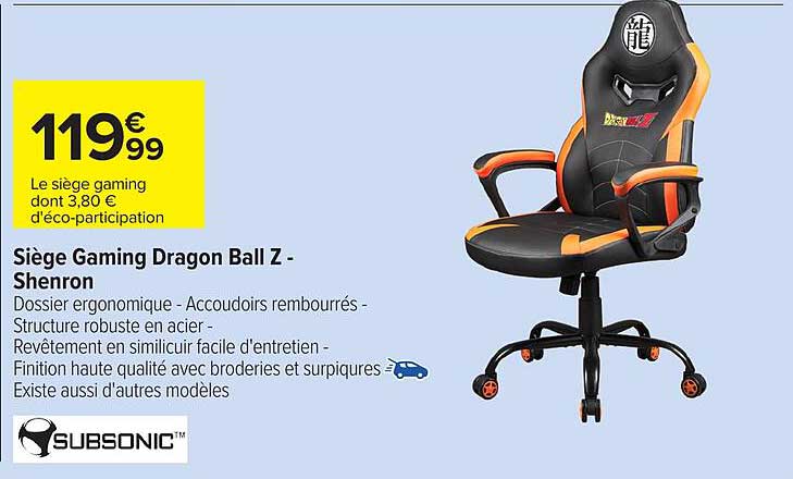 Siège Gaming Dragon Ball Z - Shenron