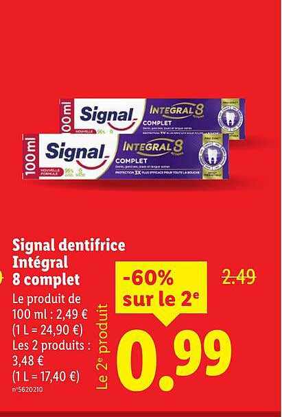Signal dentifrice Intégral 8 complet