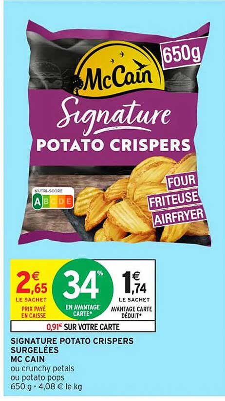 SIGNATURE POTATO CRISPers SURLÉES MC CAIN