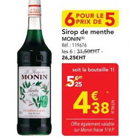 Sirop de menthe MONIN