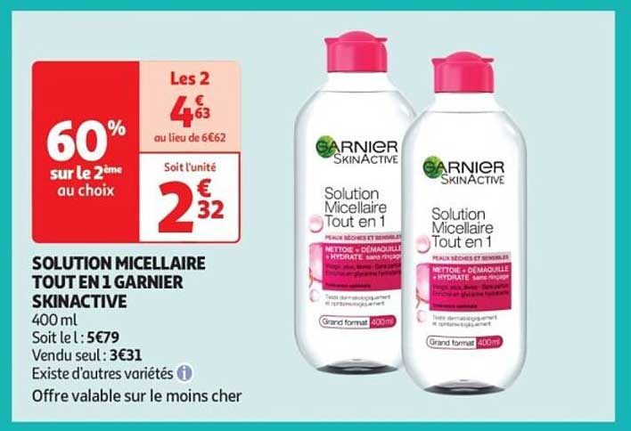 SOLUTION MICELLAIRE TOUT EN 1 GARNIER SKINACTIVE
