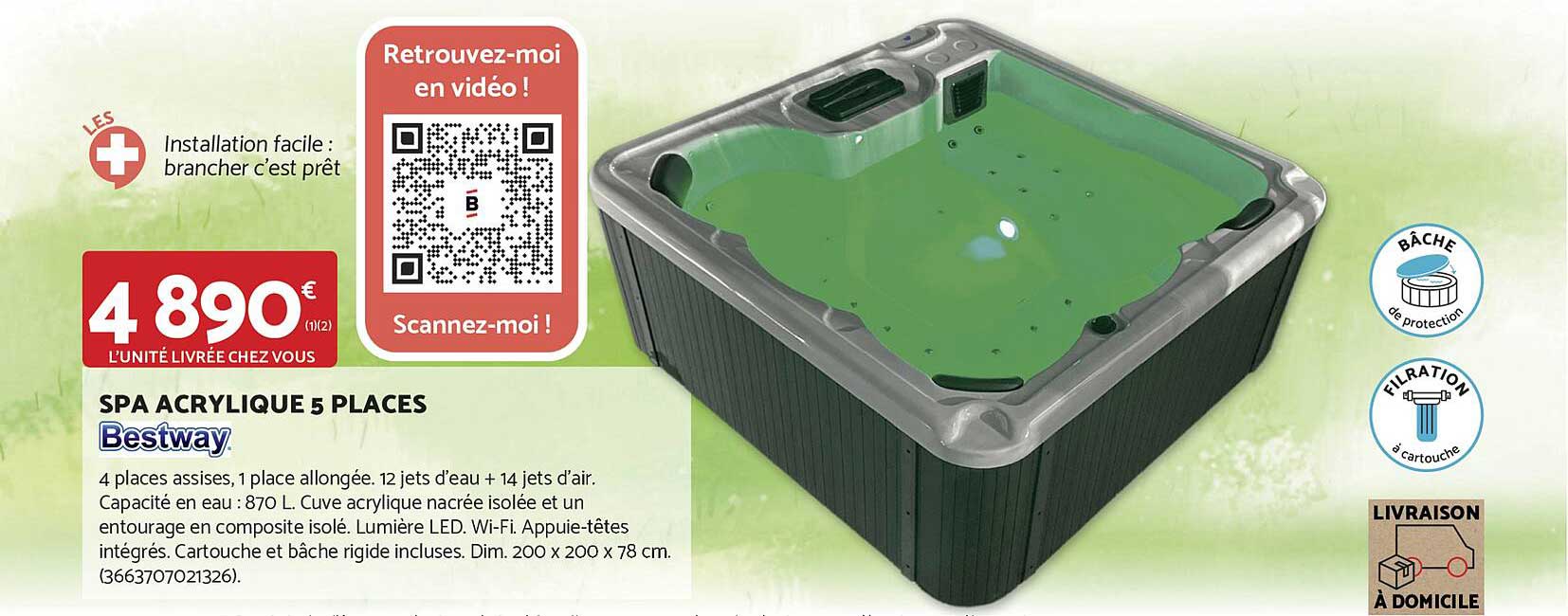 SPA ACRYLIQUE 5 PLACES Bestway