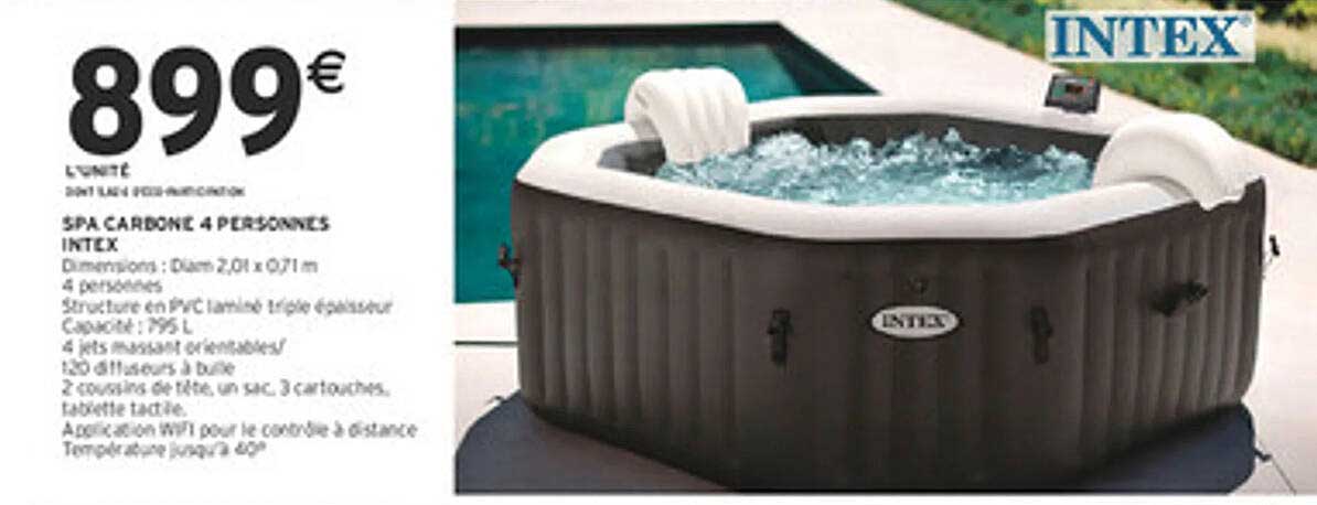 SPA CARBONÉ 4 PERSONNES INTE