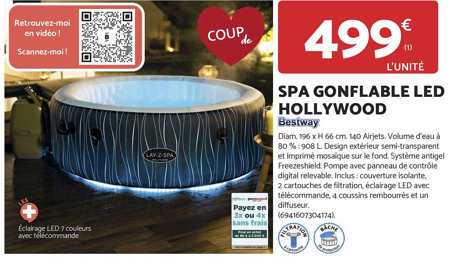 SPA GONFLABLE LED HOLLYWOOD