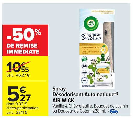Spray Désodorisant Automatique AIR WICK