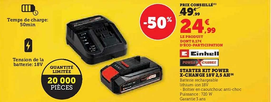 STARTER KIT POWER X-CHANGE 18V 2,5 AH