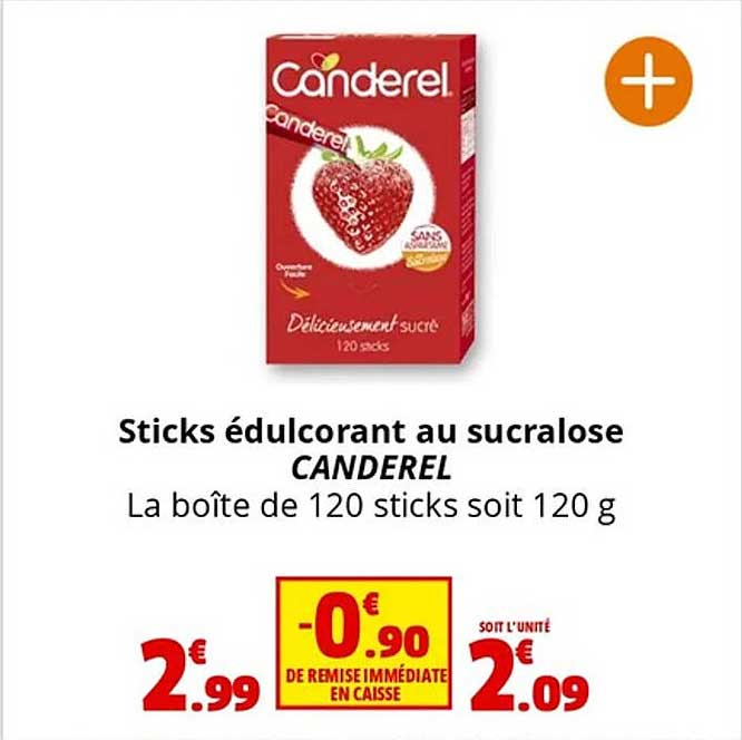 Sticks édulcorant au sucralose CANDEREL