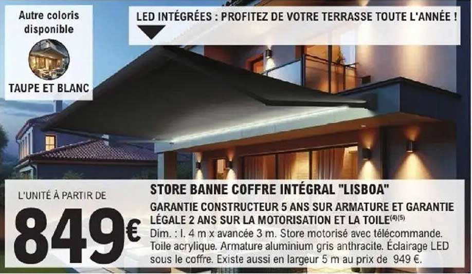 STORE BANNE COFFRE INTEGRAL "LISBOA"