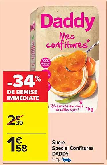 Sucre Spécial Confitures DADDY 1kg