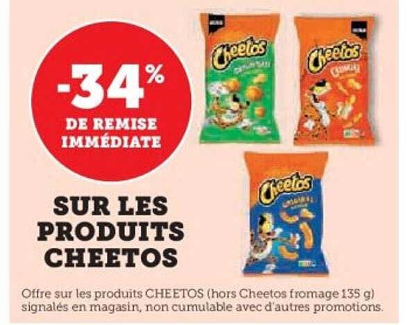 SUR LES PRODUITS CHEETOS