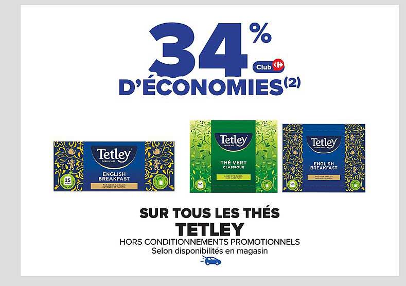 SUR TOUS LES THÉS TETLEY