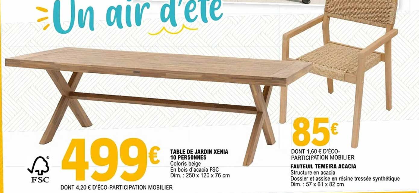 TABLE DE JARDIN XENIA