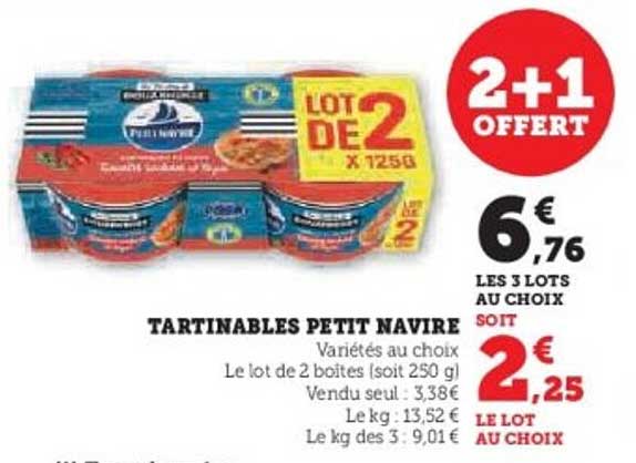 TARTINABLES PETIT NAVIRE