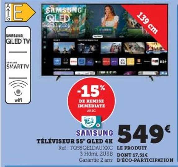 TÉLÉVISEUR 55" QLED 4K