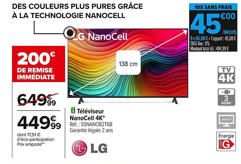 Téléviseur NanoCell 4K
