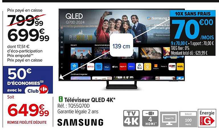 Téléviseur QLED 4K*