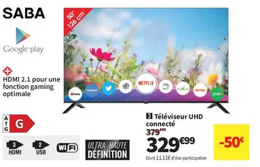 Téléviseur UHD connecté