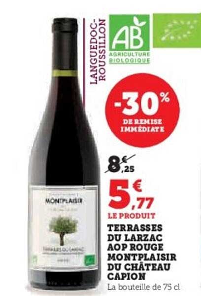 Terrasses du Larzac AOP Rouge Montplaisir du Château Capion