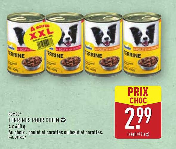TERRINES POUR CHIEN