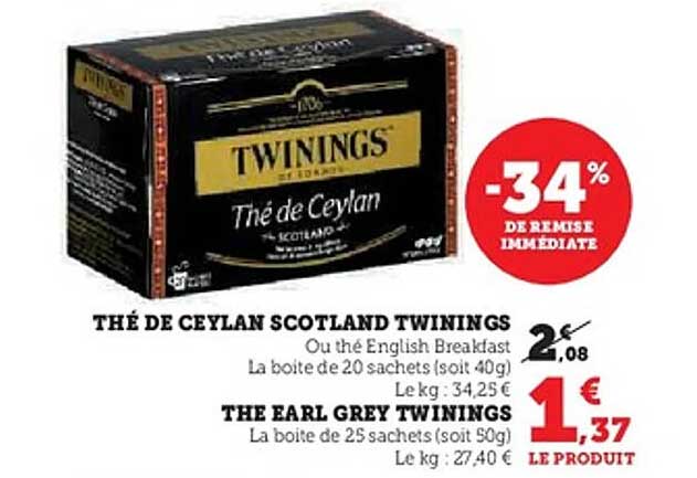 THÉ DE CEYLAN SCOTLAND TWININGS