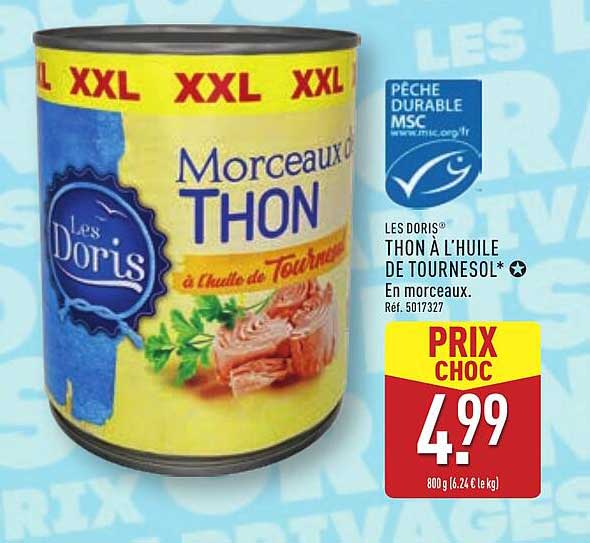 THON À L'HUILE DE TOURNESOL