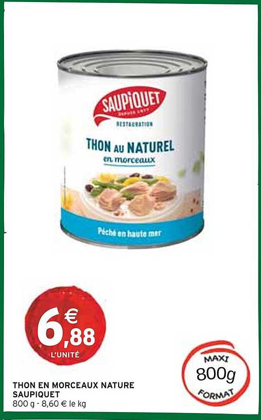 THON EN MORCEAUX NATURE SAUPIQUET