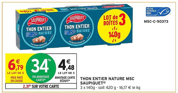 THON ENTIER NATURE MSC SAUPIQUET
