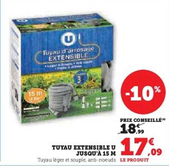 TUYAU EXTENSIBLE U JUSQU'A 15 M