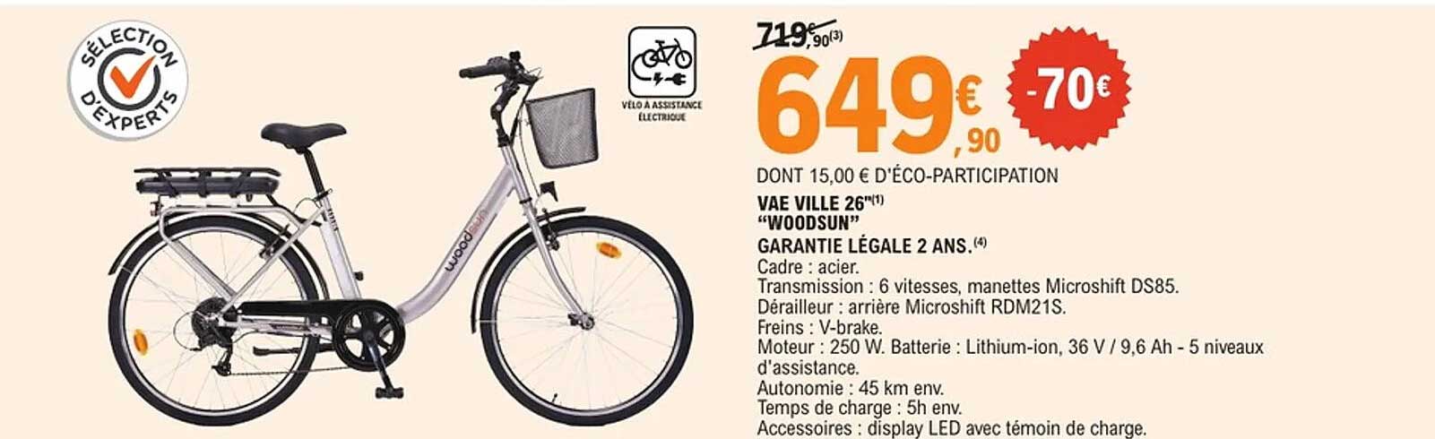 VAE VILLE 26" "WOODSUN"