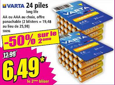 VARTA 24 piles long life