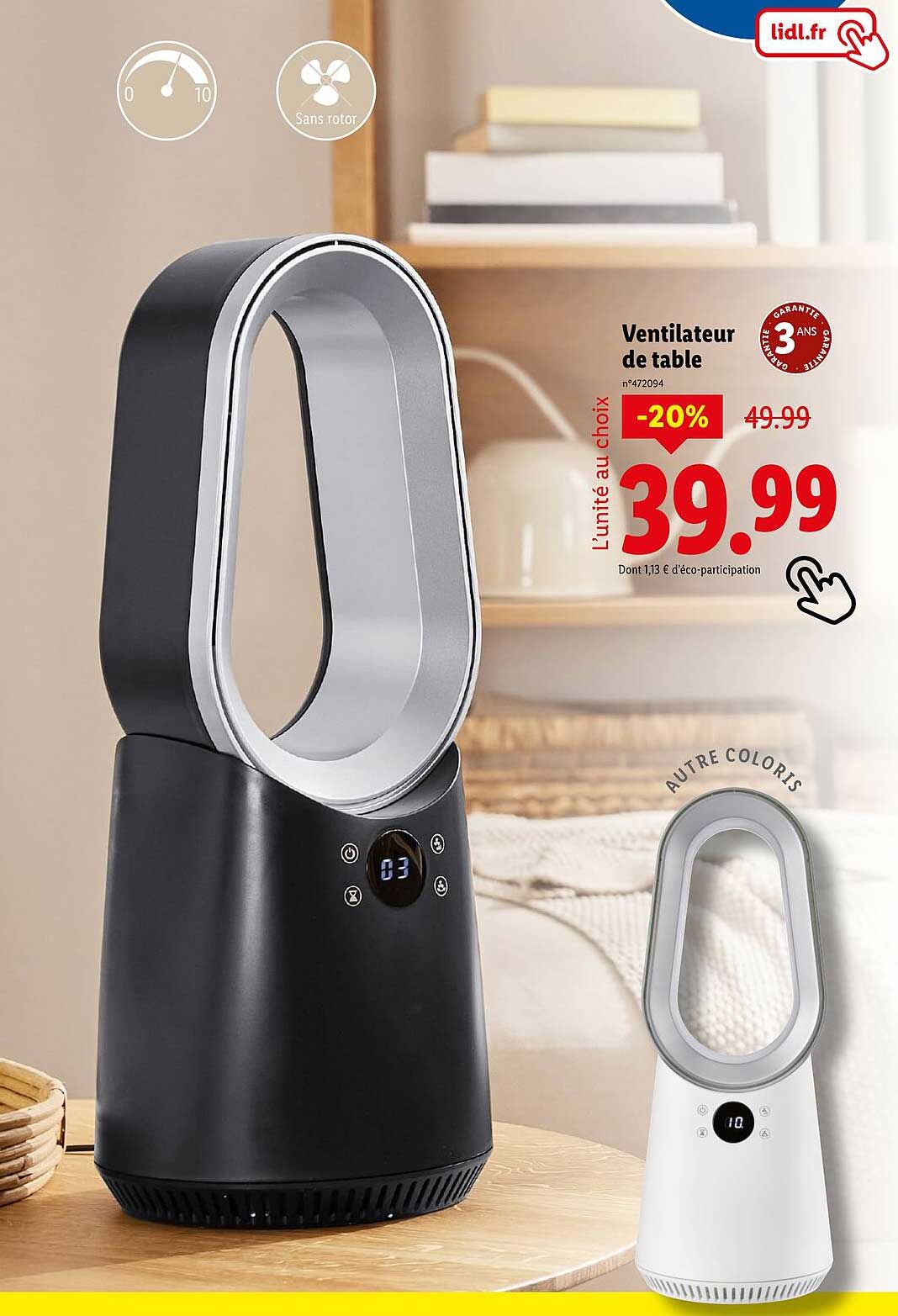 Ventilateur de table