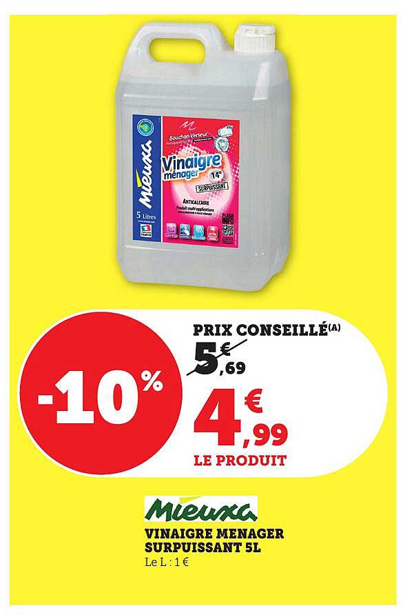 VIN AIGRE MENAGER SURPUISSANT 5L