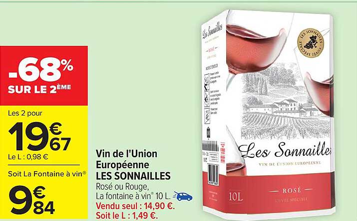 Vin de l'Union Européenne LES SONNAILLES