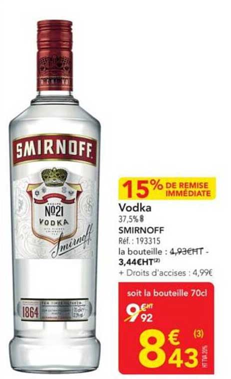Vodka SMIRNOFF 37,5%