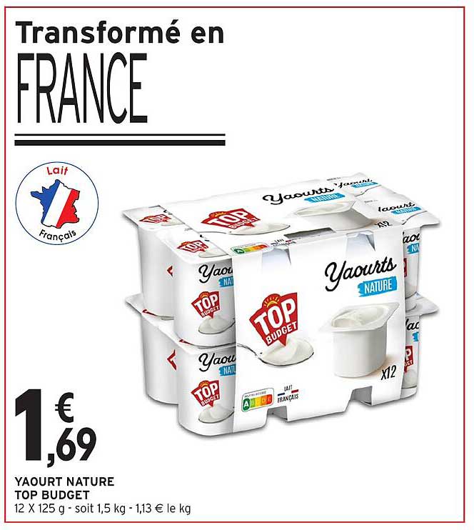 YAOURT NATURE TOP BUDGET