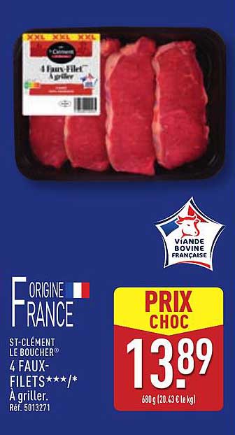4 Faux-Filets à Griller