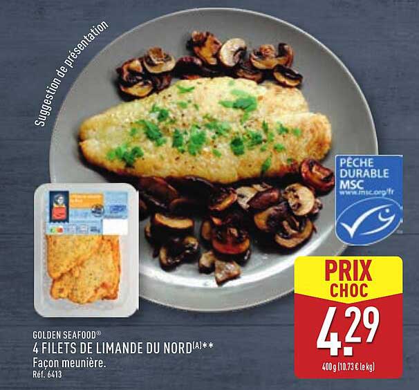 4 FILETS DE LIMANDE DU NORD(A)**